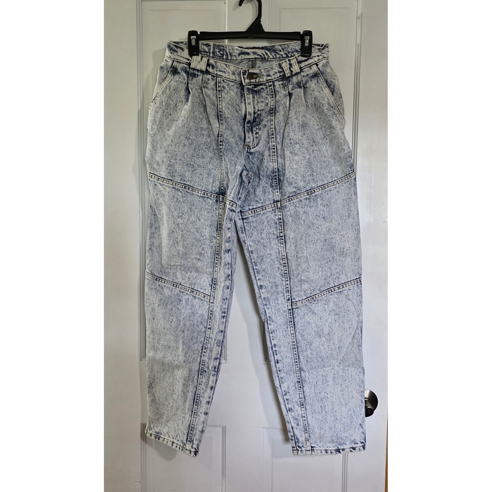 Vintage Lee Navigation Fat Cat League Acid Wash Jeans Mens 32x32 Tapered Pleated